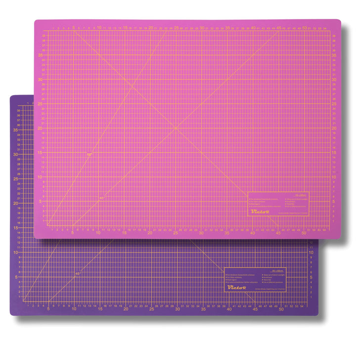 Victor Schneidematte Violett Pink 45x60cm 3-lagig A2 selbstheilend Violett Pink 60L x 45B cm, Violet