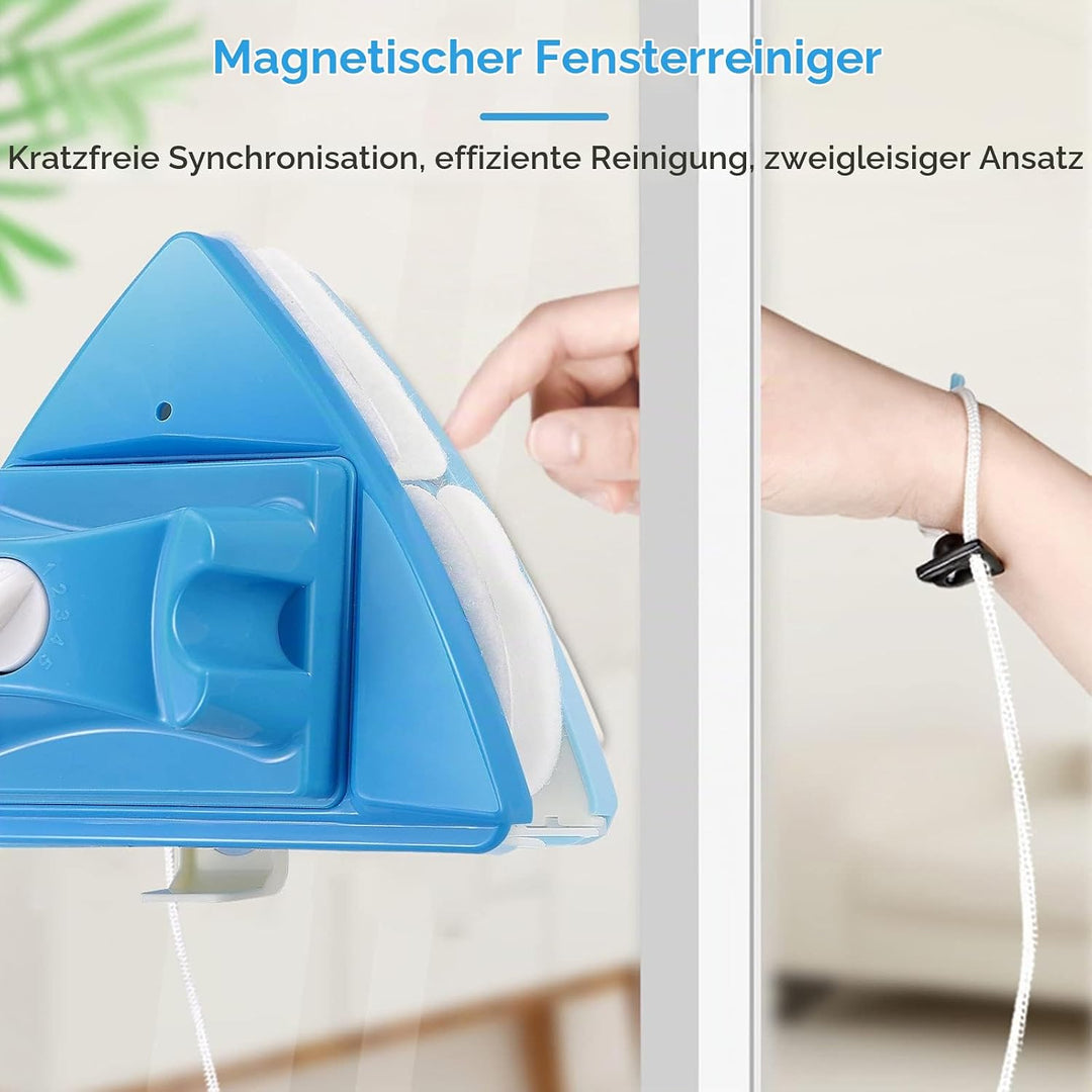 Doppelseitiger Fensterabzieher 5 einstellbares magnetisches Reinigungsbürstenwerkzeug Glaswischer Fü