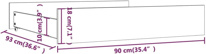 vidaXL 2x Bettschublade Bettkasten Bettschubkasten Schubkasten Unterbettschublade Bettschubladen Sch