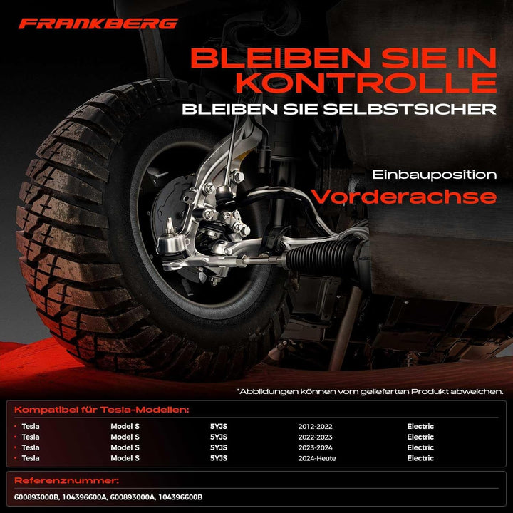 Frankberg Querlenker Radaufhängung Lenker Vorderachse Rechts Aussen Oben Kompatibel mit Model S 5YJS