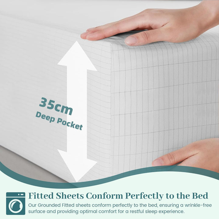 RIQINXIN Grounding Bed Sheet Erdungsmatte Nach Eu-Norm,Erdungsbettlaken mit 10% Silberfaser und 90%