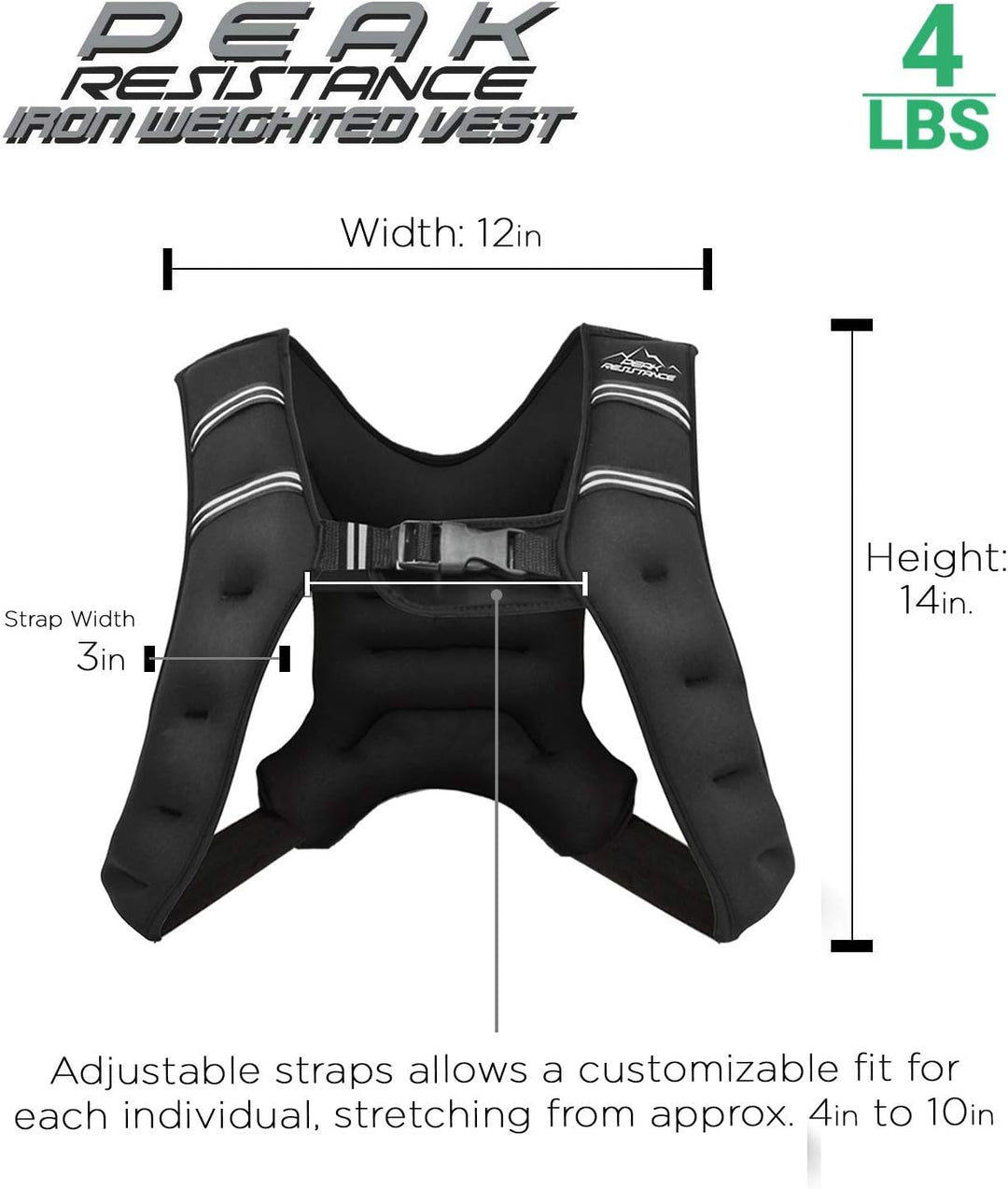 Aduro Sport Gewichtsweste, Workout-Ausrüstung, 1,8 kg/2,7 kg/5,4 kg/9,1 kg/11,3 kg/13,6 kg Körpergew