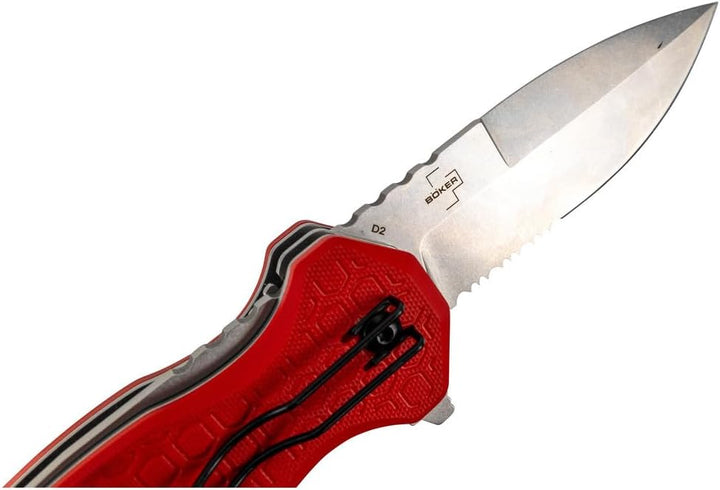 Dönges Expert Folder - Vielseitiges Rettungsmesser mit Spearpoint &amp; Rescue-Tool-Klinge - Taschenmess