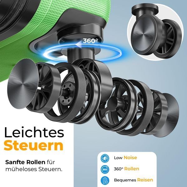KESSER® Reisekoffer Set 4-teilig | Kofferset ABS Hartschalenkoffer mit Zahlenschloss, Kofferwaage &amp;