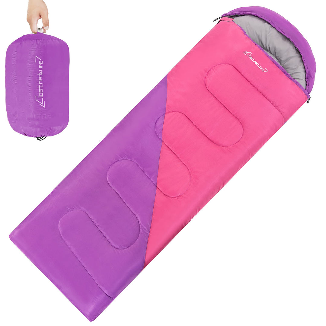 Clostnature Leichter Camping Schlafsack, 3-4 Jahreszeiten Deckenschlafsack Violett 0.9 KG, Violett 0