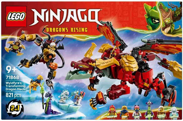 LEGO NINJAGO Wyldfyres Drachenmech - 2-in-1 Ninja-Actionfigur mit Mech von Kaiserin Beatrix und 6 Mi