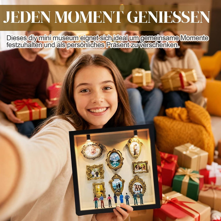 DIY Mini Museums Silhouettenbox, Bilderrahmen mit LED‑Licht
