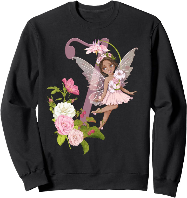 7. Geburtstag Fee Schwarzes Mädchen Pfirsich Feenfeen Sweatshirt