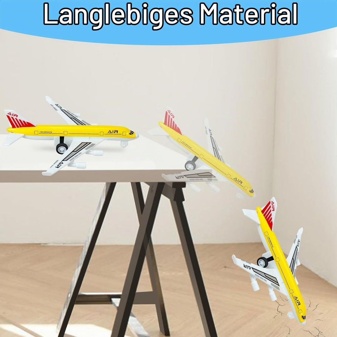 Flugzeug Spielzeug, Metall Pull Back Flugzeug Spielzeug für 3 4 5 6 Jahre Jungen Mädchen, Diecast Fl