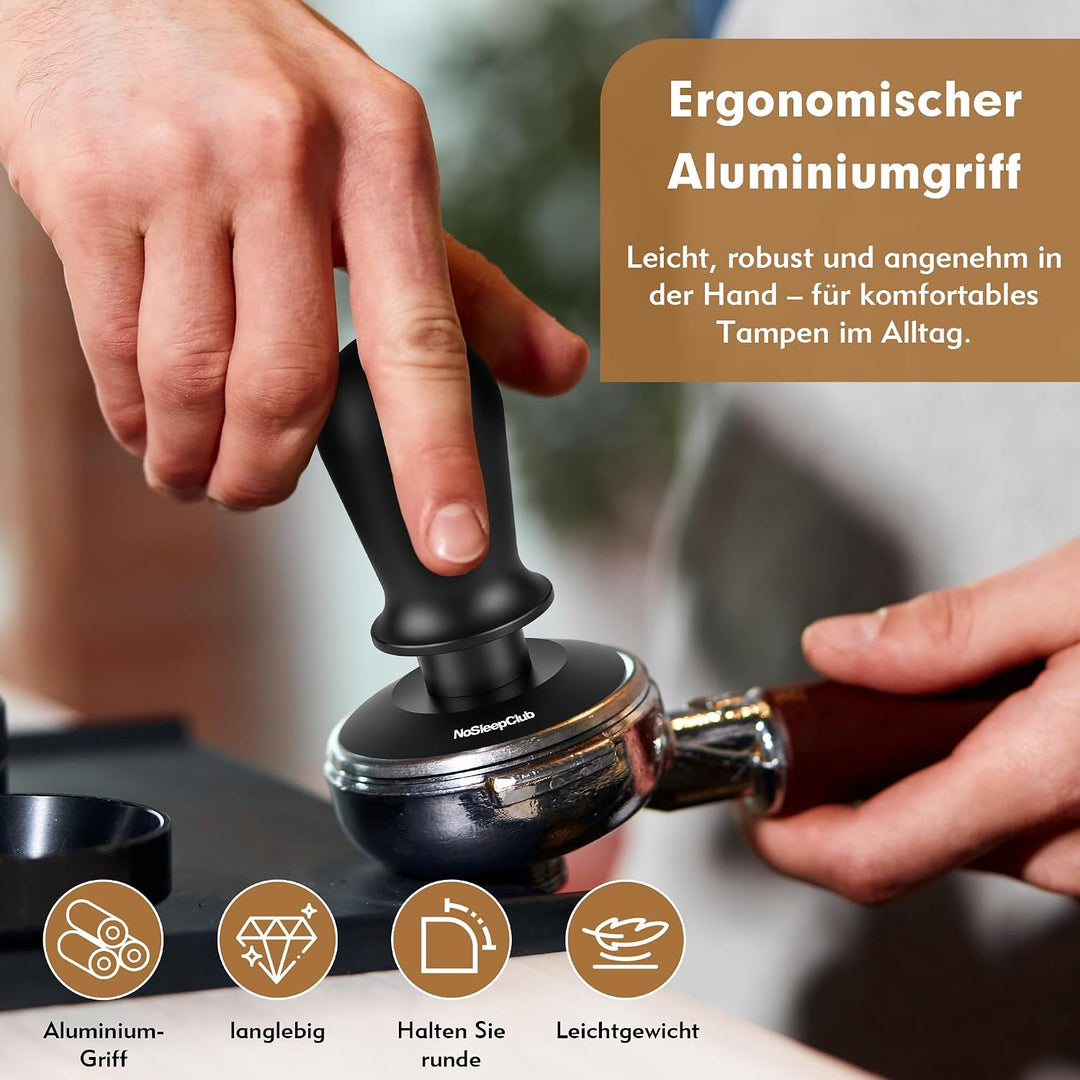 Espresso Tamper 51 mm, Kaffeestampfer mit 30 lbs Klick-Feedback 51mm, 51mm
