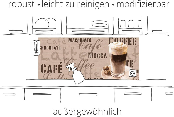 ARTland Spritzschutz Küche aus Alu für Herd Spüle 70x55 cm (BxH) Küchenrückwand mit Motiv Blume Pust