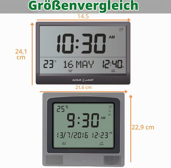 ALFAJR WANDUHR MAXIFORMAT MIT 15" DISPLAY
