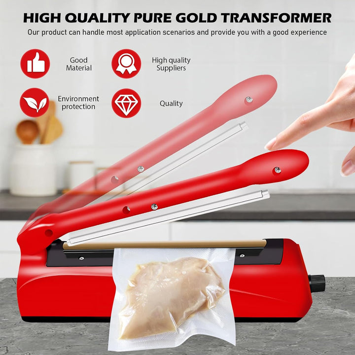 Heisssiegelgerät Folienschweissgerät 300mm, Folienschweissgerät, Impulse Heat Bag Sealer, Bag Sealer