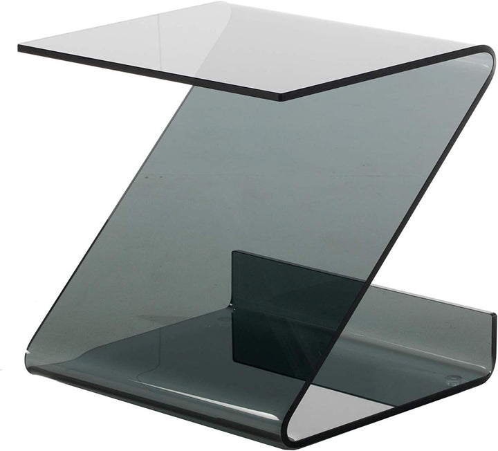 IMAGO FACTORY Roy | Couchtisch Servetto – Lampentisch aus Rauchglas, gewölbt, für Wohnzimmer, Coucht