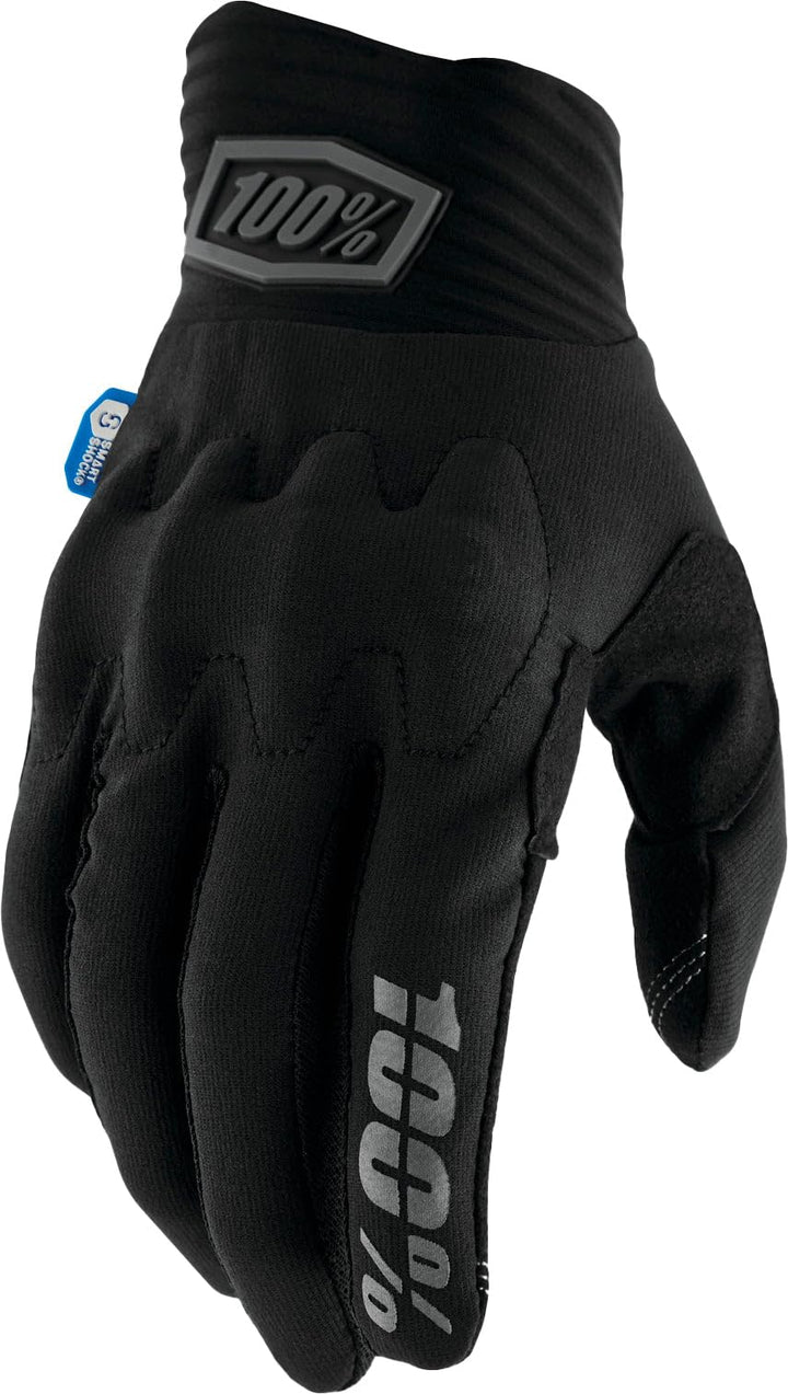 100% Unisex – Erwachsene, Cognito SMART Shock Motocross Gloves, Schwarz, S