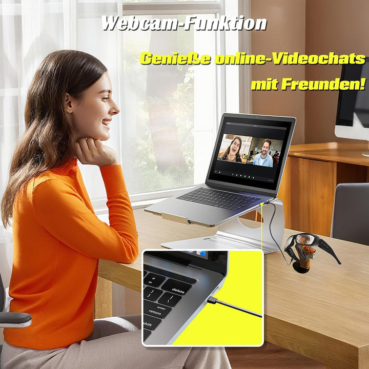 Brille mit Kamera Bluetooth, Videobrille Actionkameras 1080P Obsidianschwarz Kamera mit 1080p, Obsid