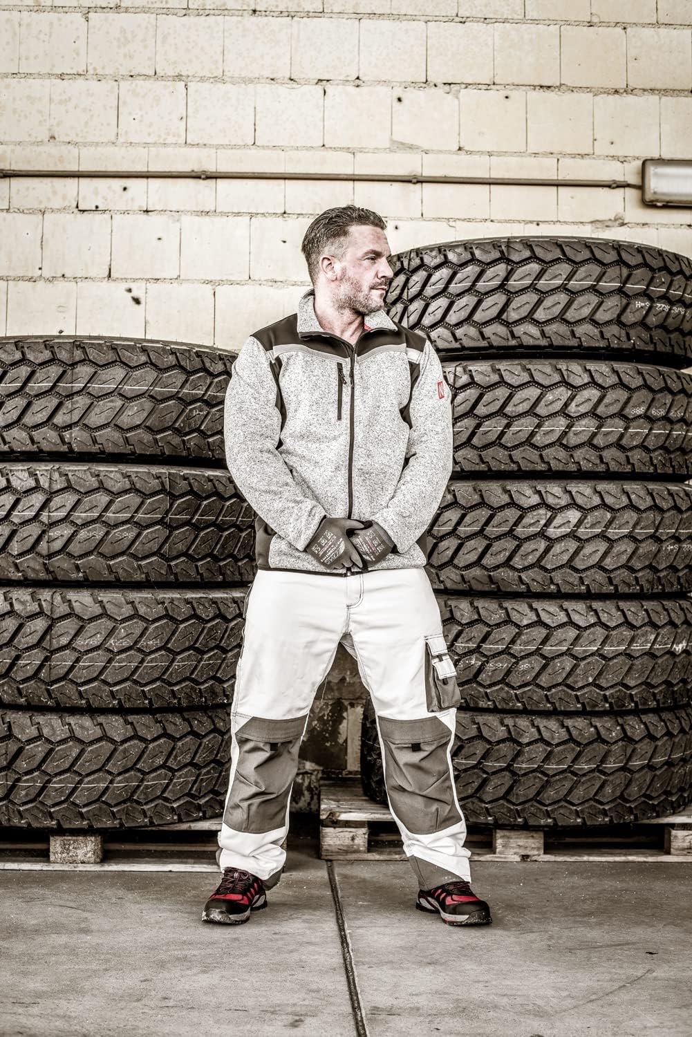 Nitras Strick-Softshelljacke Motion TEX Plus (Farbe: grau; Grösse: L)