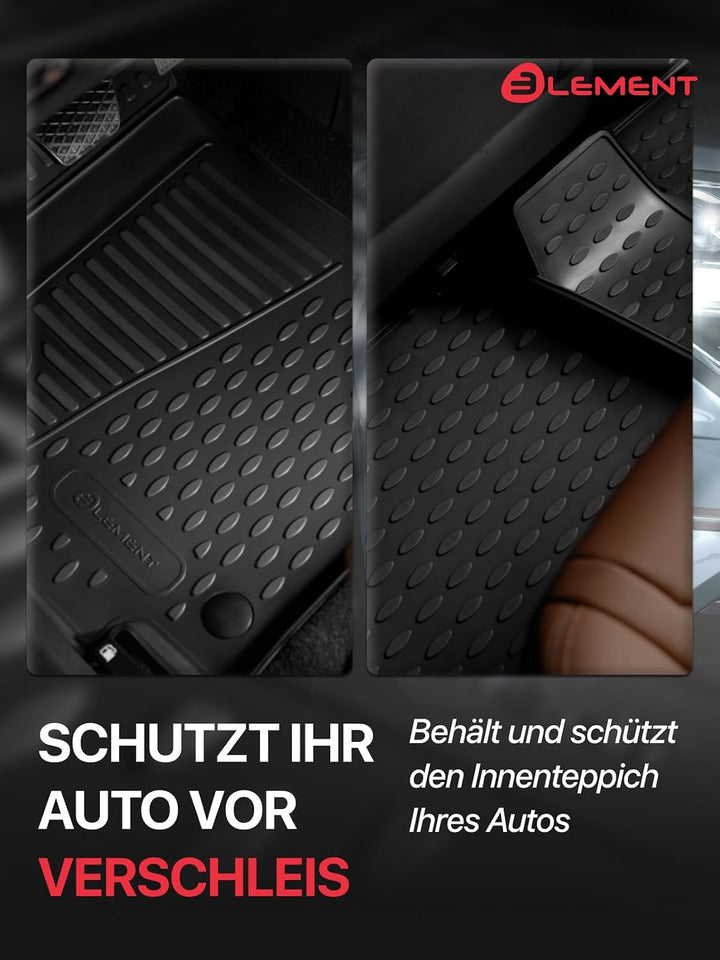 Element 3D Gummimatten Fussmatten Set passend für BMW X1 (U11) | Long Version! |2022 - Heute | 100%