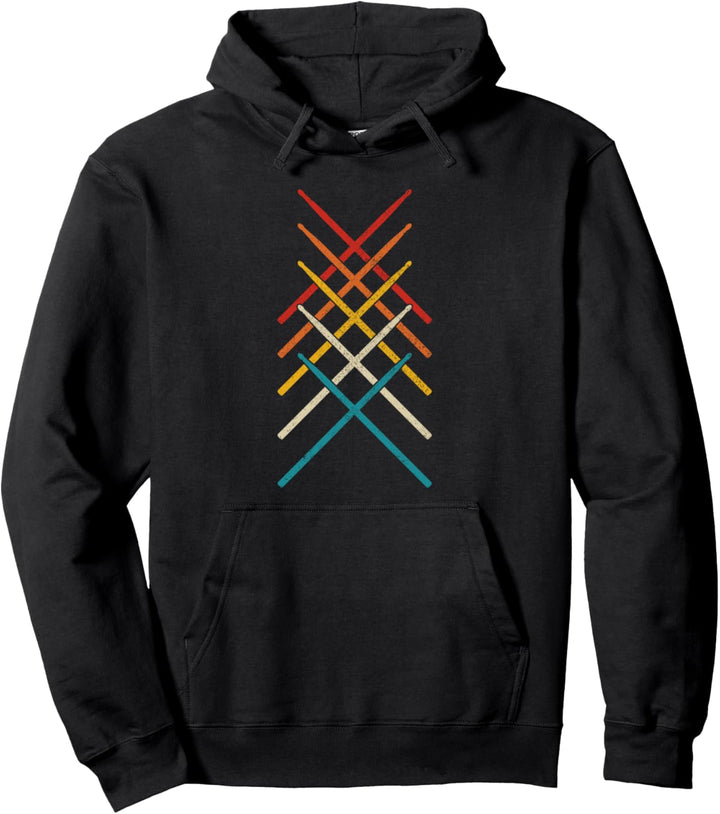 Drummer Vintage Drumming Rock Musiker Geschenk Pullover Hoodie