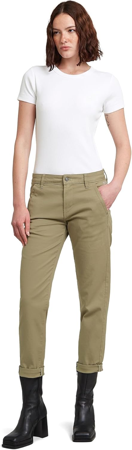 G-Star Damen Kate Boyfriend Chino 23W / 28L Grün (Ensis Green D25257-c105-6057), 23W / 28L Gr&amp;
