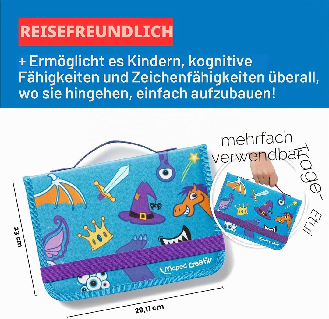 Maped 969311 CREATIV - Magnetische Tafel Travel Board Travel Board Prinzessinnen und Ritter, Travel