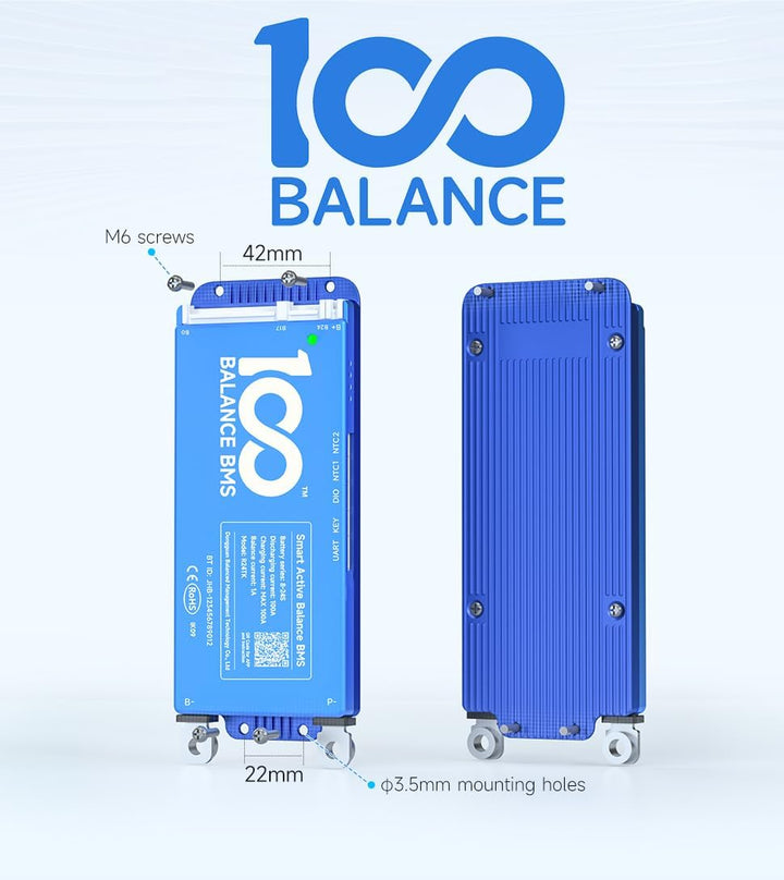 100BALANCE Smart Active Balancing Protection Board Eingebautes Bluetooth Externes WiFi-Modul Lade- u