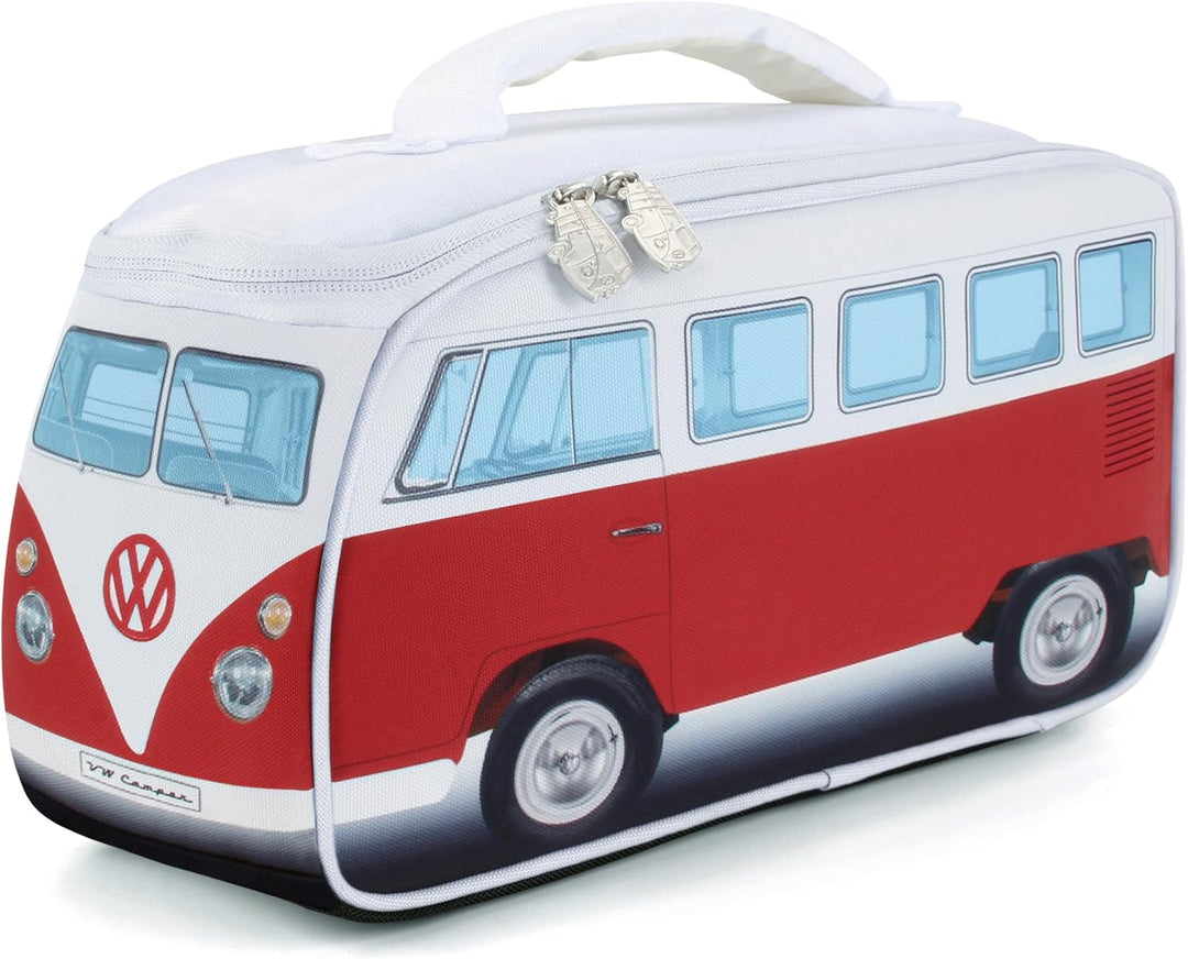 BRISA VW Collection - T1 Bulli Bus Kulturbeutel Kosmetiktasche Rot, Rot