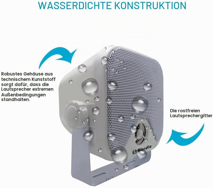 100 W 10,2 cm Mini Marine Lautsprecher Wasserdicht Stereo Audio Lautsprecher System Für ATV UTV Moto
