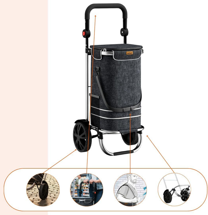 Einkaufstrolley Easy, 50 l (Schwarz), Schwarz
