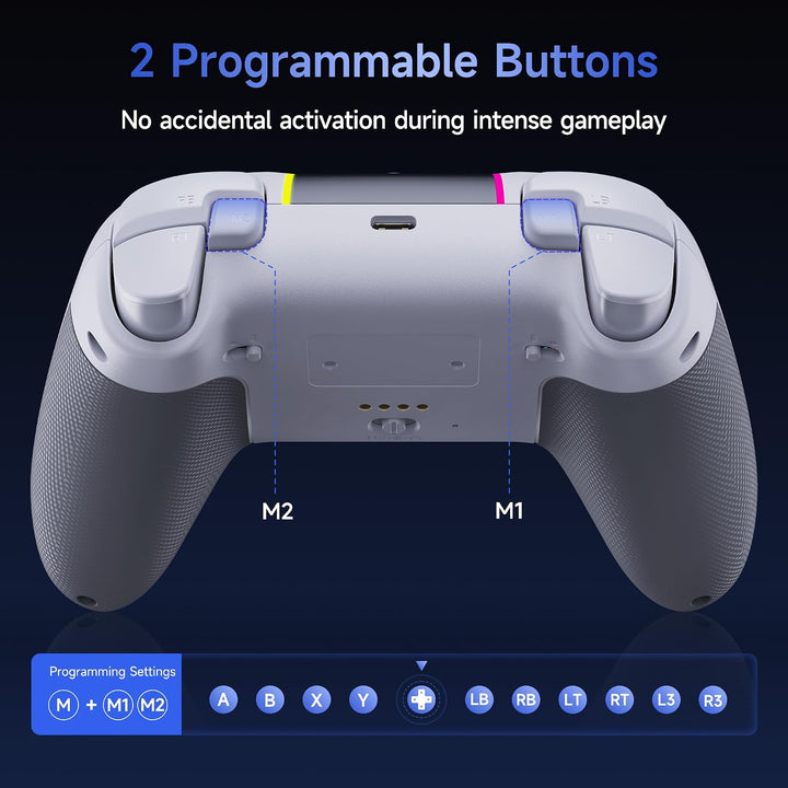 EasySMX X05Pro PC Controller mit Ladestation, 1000mAh, Hall Joysticks, 1000Hz, Leise Tasten, 2 progr