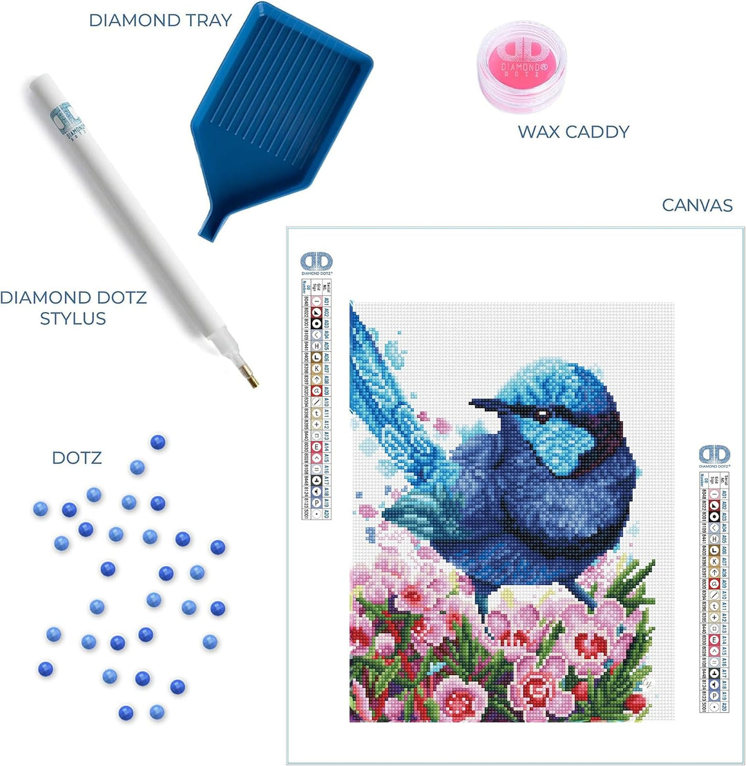 DIAMOND DOTZ 2592518 Original 5D Diamond Painting Squares Set, Feenzaunkönig, DIY Diamant-Malerei-Ki