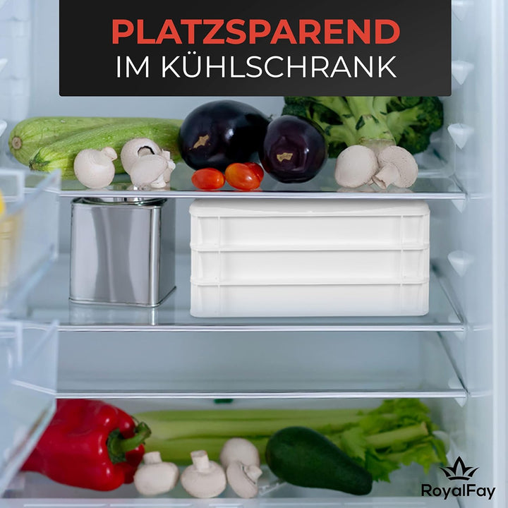 RoyalFay Pizzaballenbox Made in Germany lebensmittelecht 30x40x8 cm (2 Boxen mit 2 Deckeln (Doppelpa
