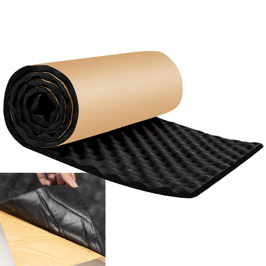 Baketron Selbstklebend 20mm - 2m x 50cm 1㎡ Dämmmatten Dämmung Isolierung Kautschuk 20mm 0.5m x 2m(1㎡
