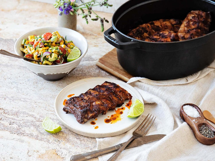 Staub 7 Quart Oval Cocotte, Black by Staub