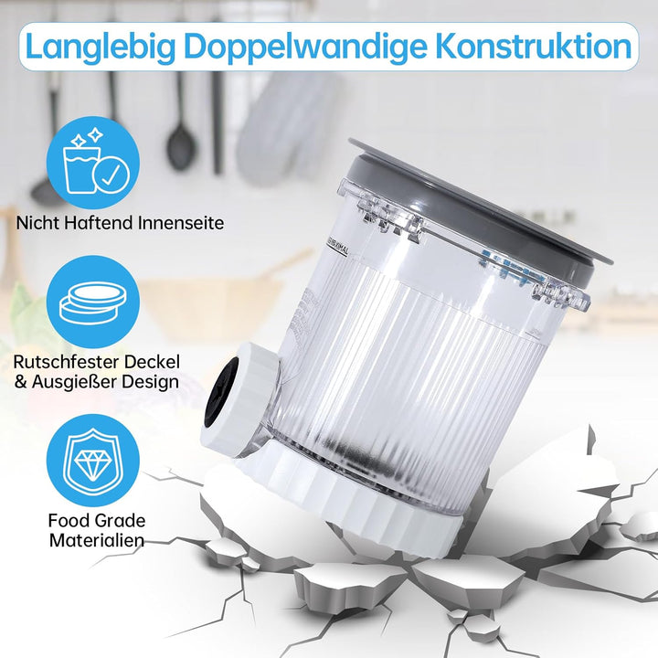 Eisbecher Deckel für Ninja Swirl – 2 Pack Creami Tubs Kompatibel mit Ninja CREAMi Eismaschine NC701U