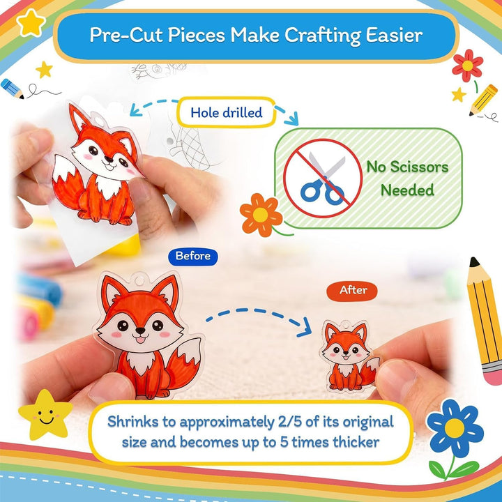 Kinearcharms 218pcs Schrumpffolie Bastelset für Kinder Style -A, Style -A