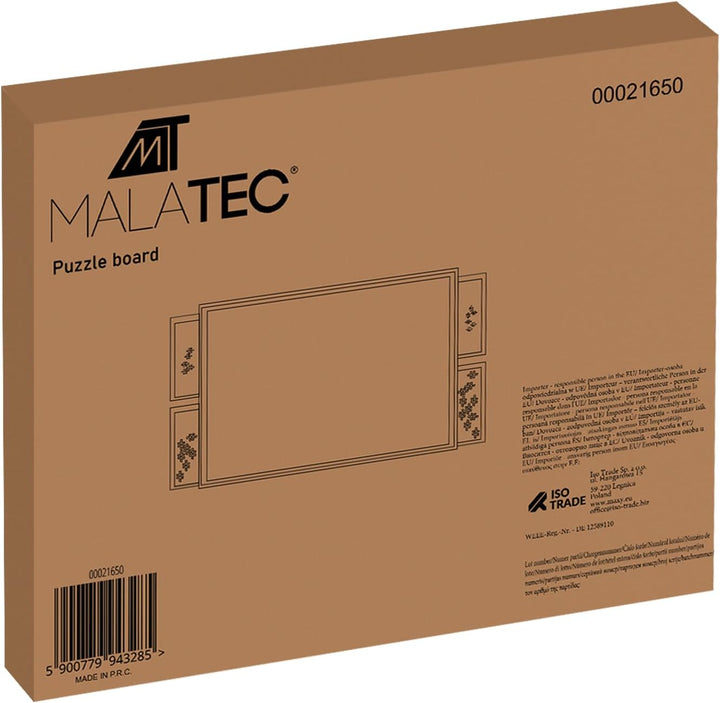 Malatec Puzzle Sortiertablett Holz XXL 89x69cm – Puzzle Unterlage mit 4 Schubladen, bis 1500 Teile,