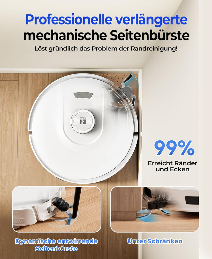 R11 Saugroboter mit Wischfunktion mit Kartenmapping, 20000Pa, Selbstentleerungsstation 120 Tage, Aut