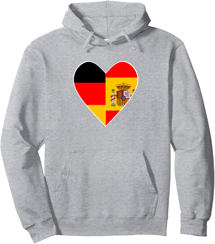 Nationalität &amp; Freundschaft - Deutsch und Spanisch - Herz Pullover Hoodie