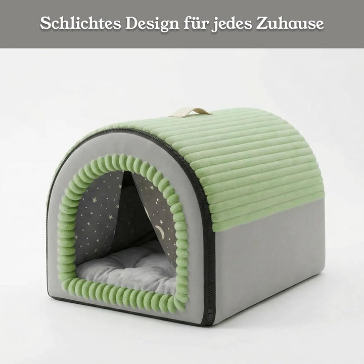 Zelt-Katzenbett Grösse, geschlossener Schlafplatz für Katzen, bietet eine ruhige und gemütliche Umge