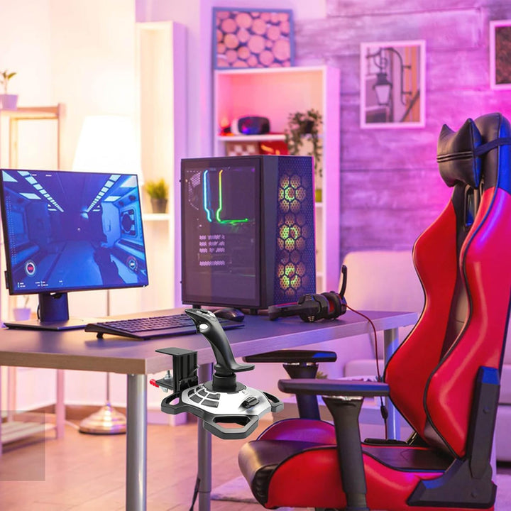 HTLAKIKJ Tischhalterung für Flight Sim Joystick-Kompatibel mit Logitech G Extreme 3D Pro Joystick un