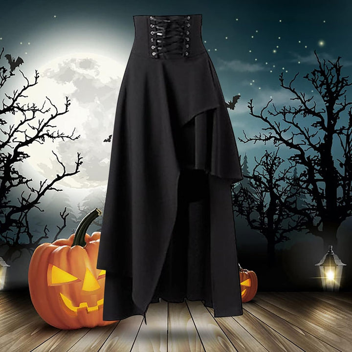 Generisch Schwarz Eng Damen Gothic Kleidung Baumwolle Schwarze Spitzenröcke Weinrot Schwarz S, Schwa