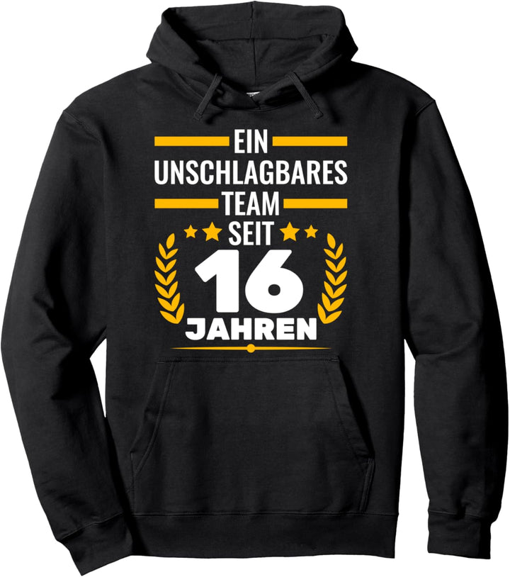 16. Hochzeitstag 16 Jahre Ehe Ehepaar Pullover Hoodie