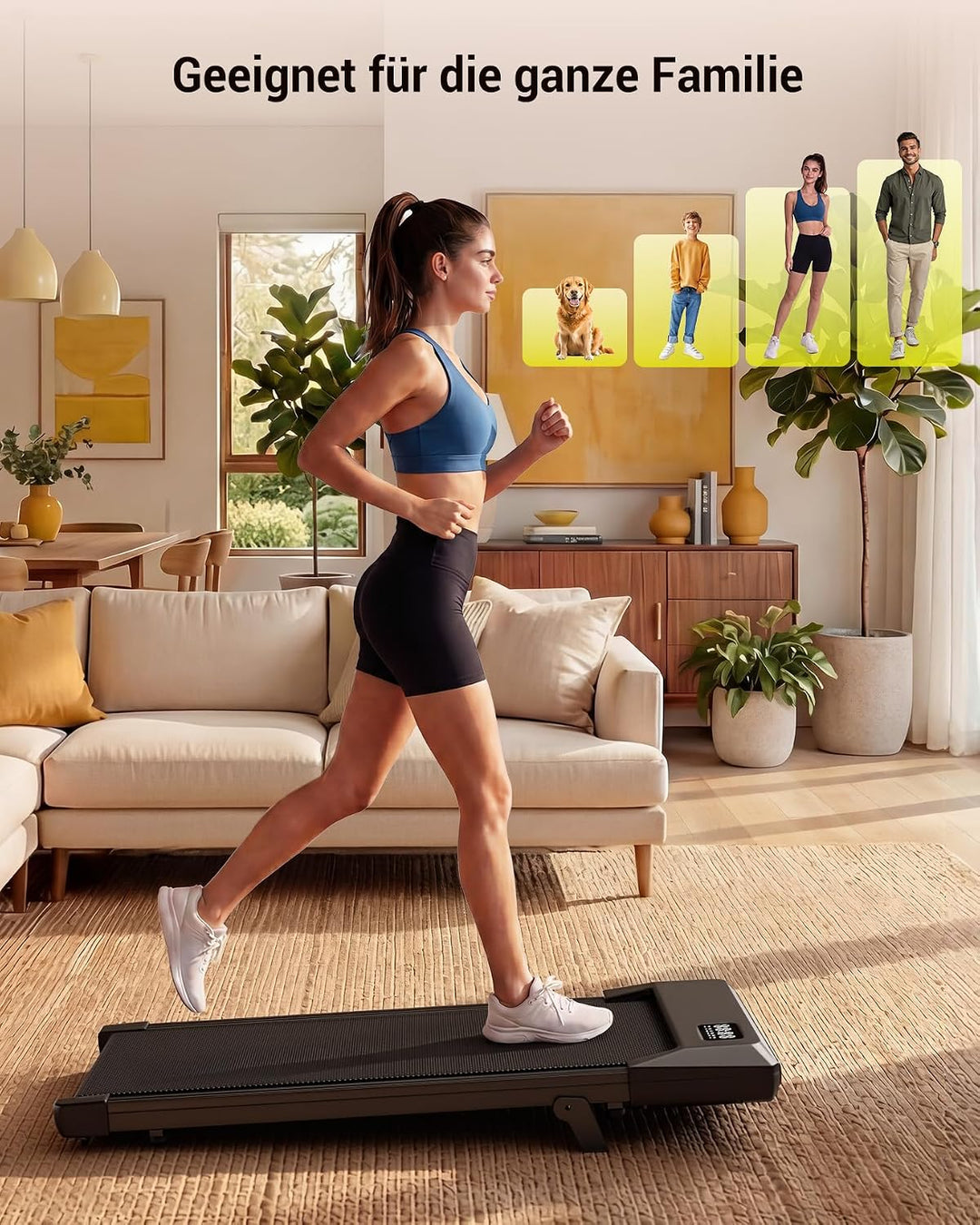 MJWW Raceable Walking Pad mit 6%-9% Steigung, 2.5/3.0 HP Klappbares Laufband für Zuhause &amp; Büro mit
