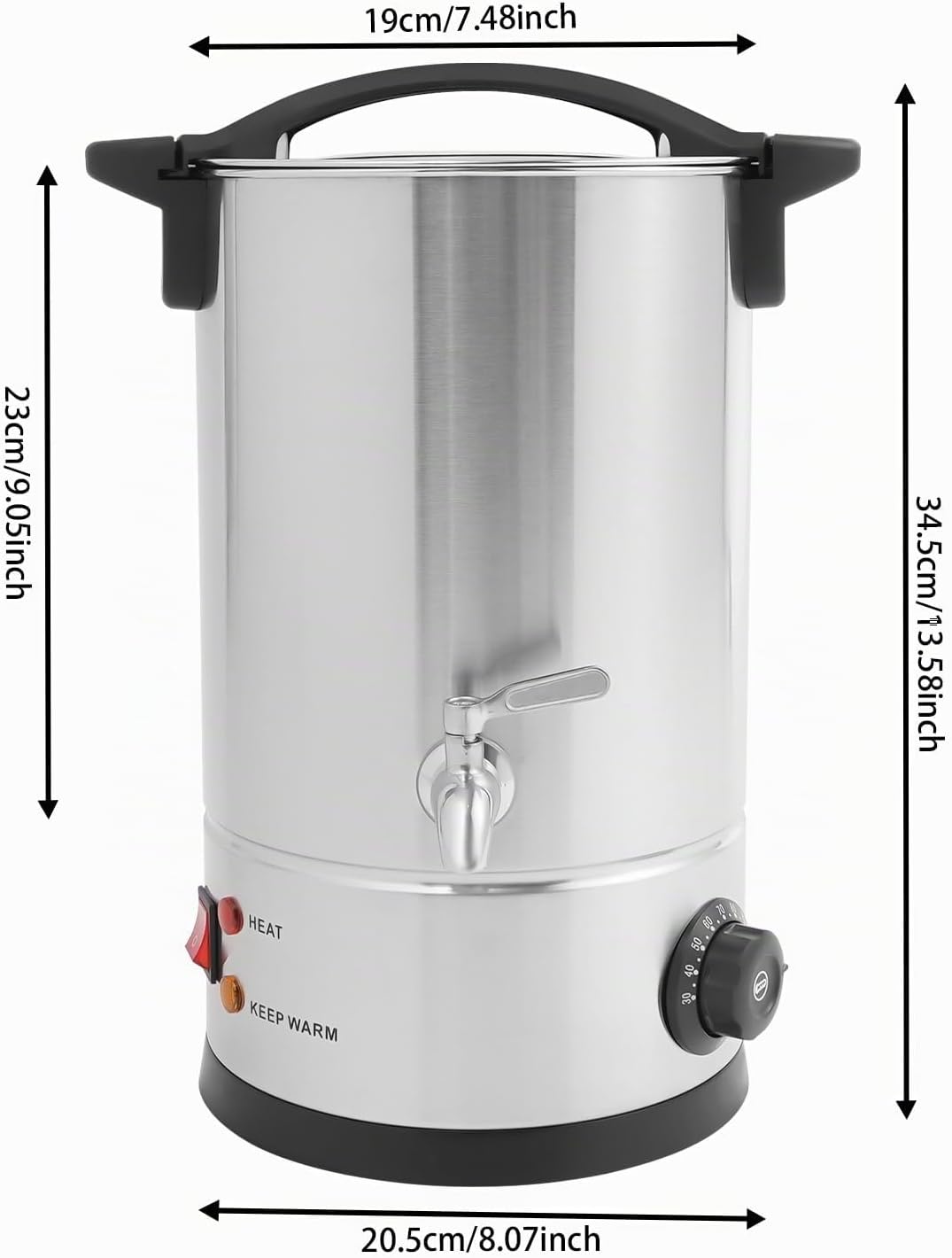 PansyWind Wachsschmelzer 1800W 8L aus Edelstahl Mit Trockenbrandschutz &amp; Automatischer Temperaturkon