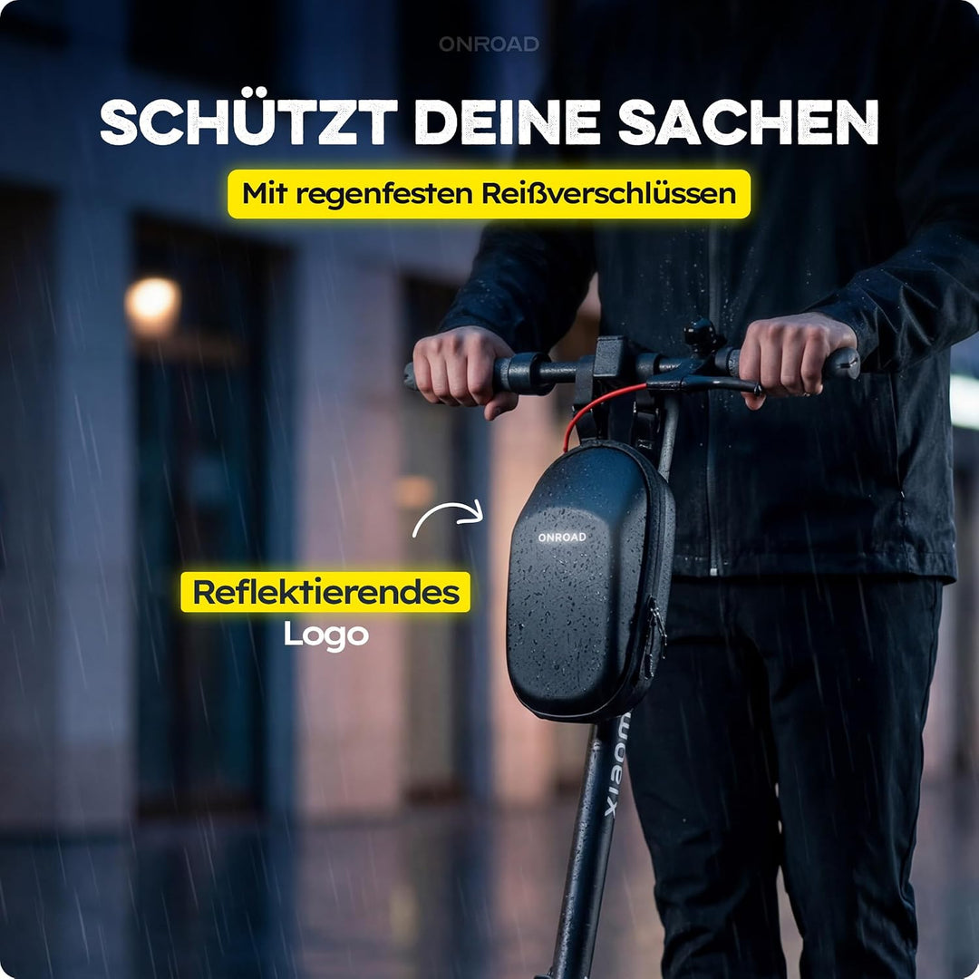 Tasche E-Scooter Spritzwassergeschützt - SNAPSAFE Schloss Tasche für E-Roller - Scooter Lenkertasche