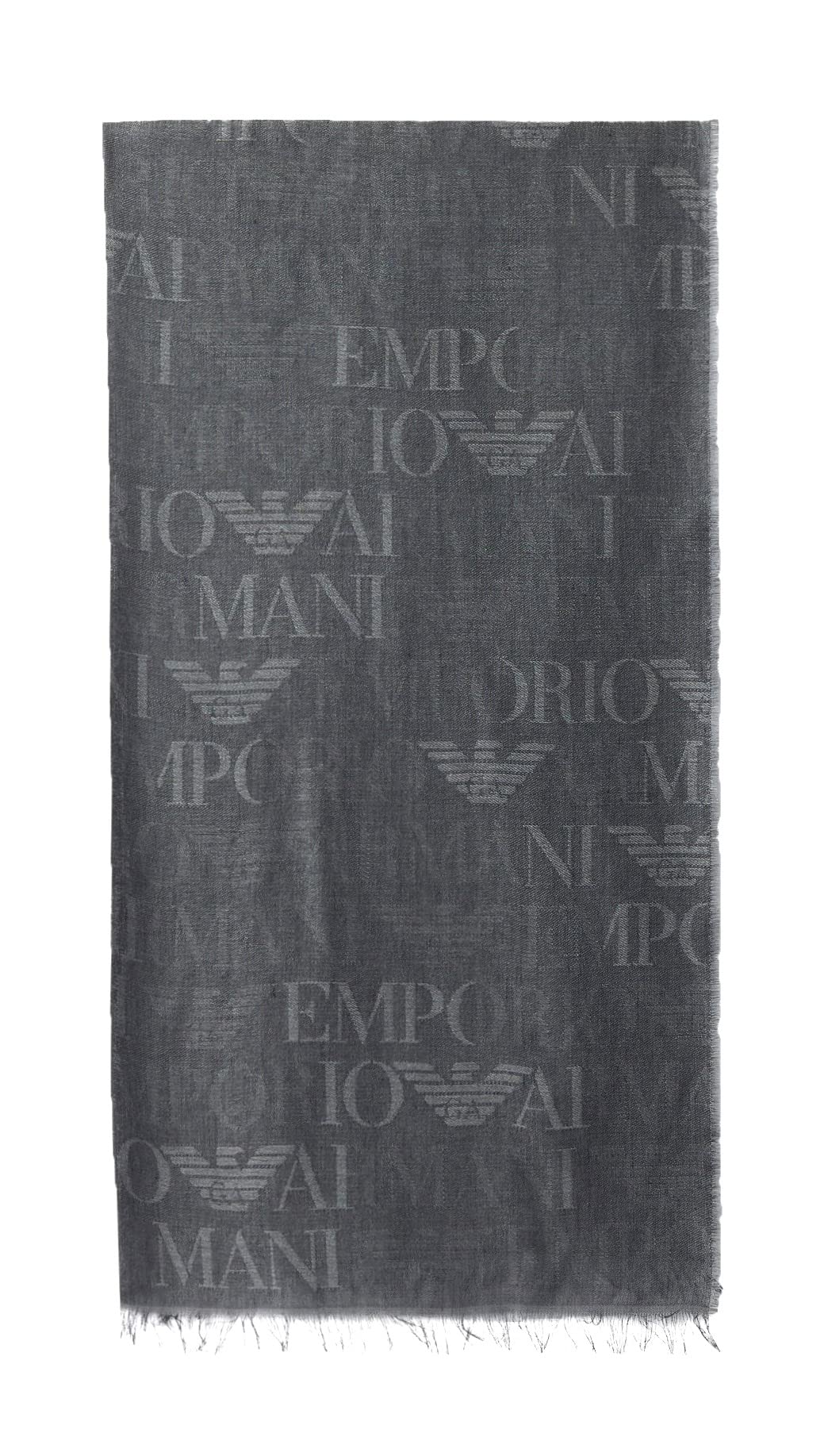Emporio Armani Sciarpa Scarf 625010 2R304 00345 Grey Logo - cm. 47 x 190 ..