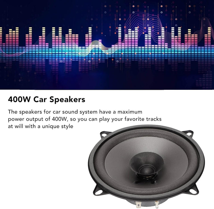 Cuifati 400 W Auto-Subwoofer, 5-Zoll-Koaxial-Autolautsprecher Hochleistungs-Bass-Surround-Sound-Ster