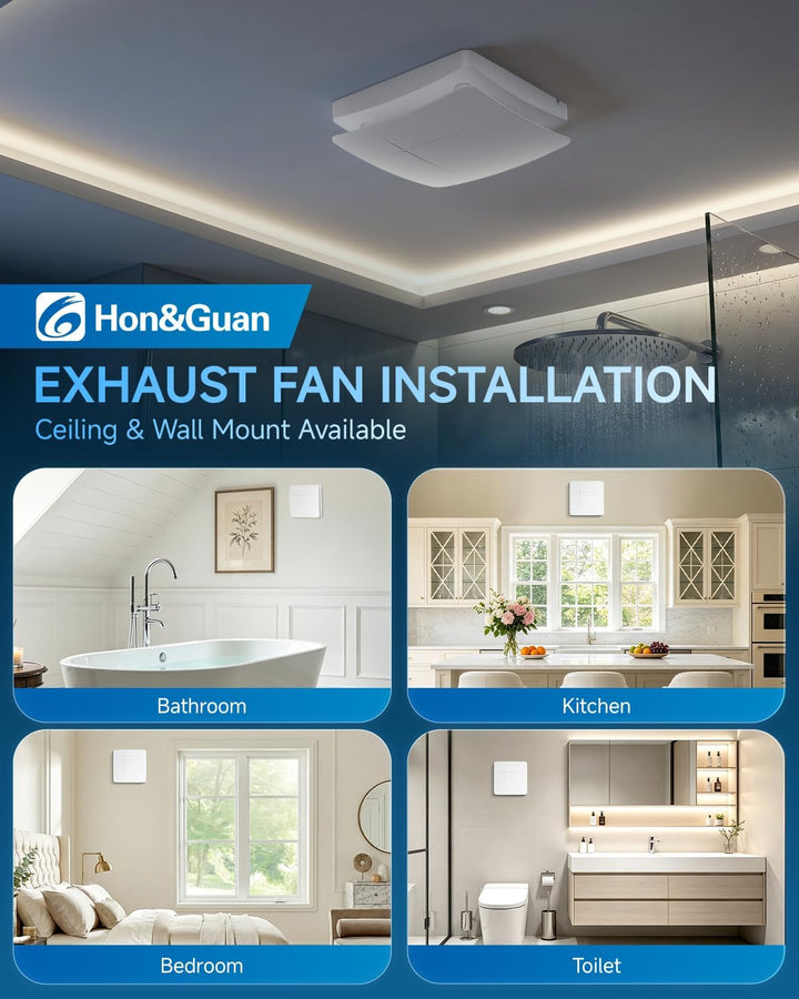 Hon&amp;Guan 100mm Badlüfter Hoher Luftdurchsatz 110m³/h Lüfter