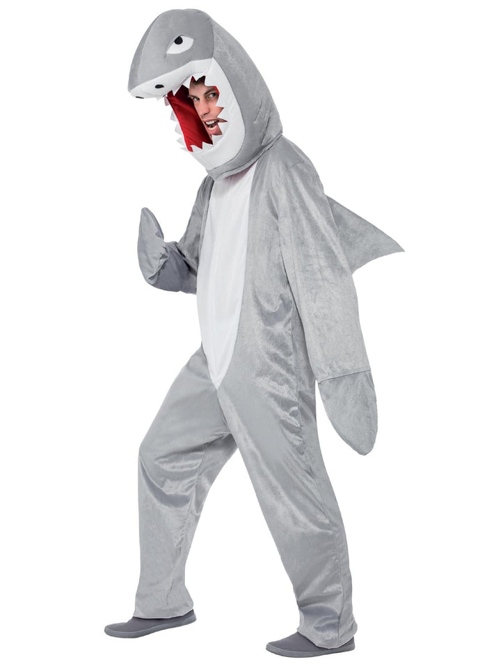 Smiffys, Herren Hai Kostüm, Bodysuit und Kopfteil, One Size, 43815 Einheitsgrösse, Einheitsgrösse